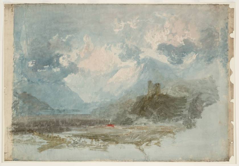 Dolbadarn Castle: Colour Study 1798-9 by Joseph Mallord William Turner 1775-1851